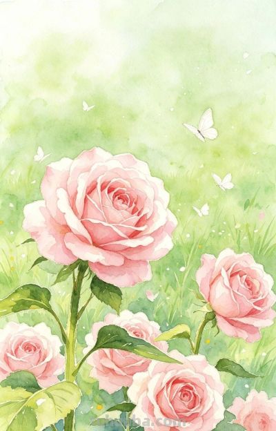水彩画春日花卉明信片手机壁纸 - 今日头条 水彩画春日花卉明信片手机壁纸 - 图画吧TUHUABA
