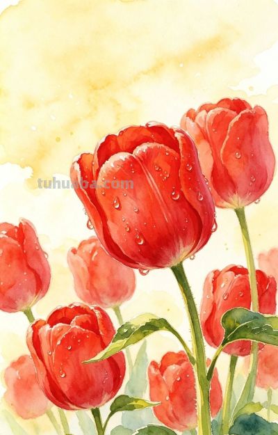 水彩画春日花卉明信片手机壁纸 - 今日头条 水彩画春日花卉明信片手机壁纸 - 图画吧TUHUABA