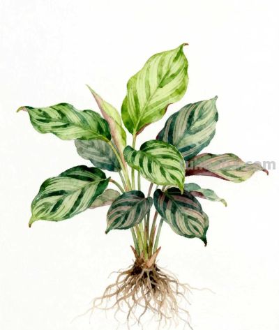 水彩画｜吊竹梅 - 图画吧TUHUABA