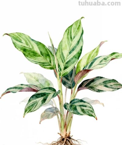 水彩画｜吊竹梅 - 图画吧TUHUABA