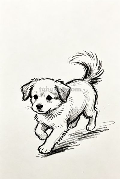 被小狗治愈的每一天 都闪闪发光丨郭小O简笔画狗狗绘画素材分享 - 图画吧TUHUABA