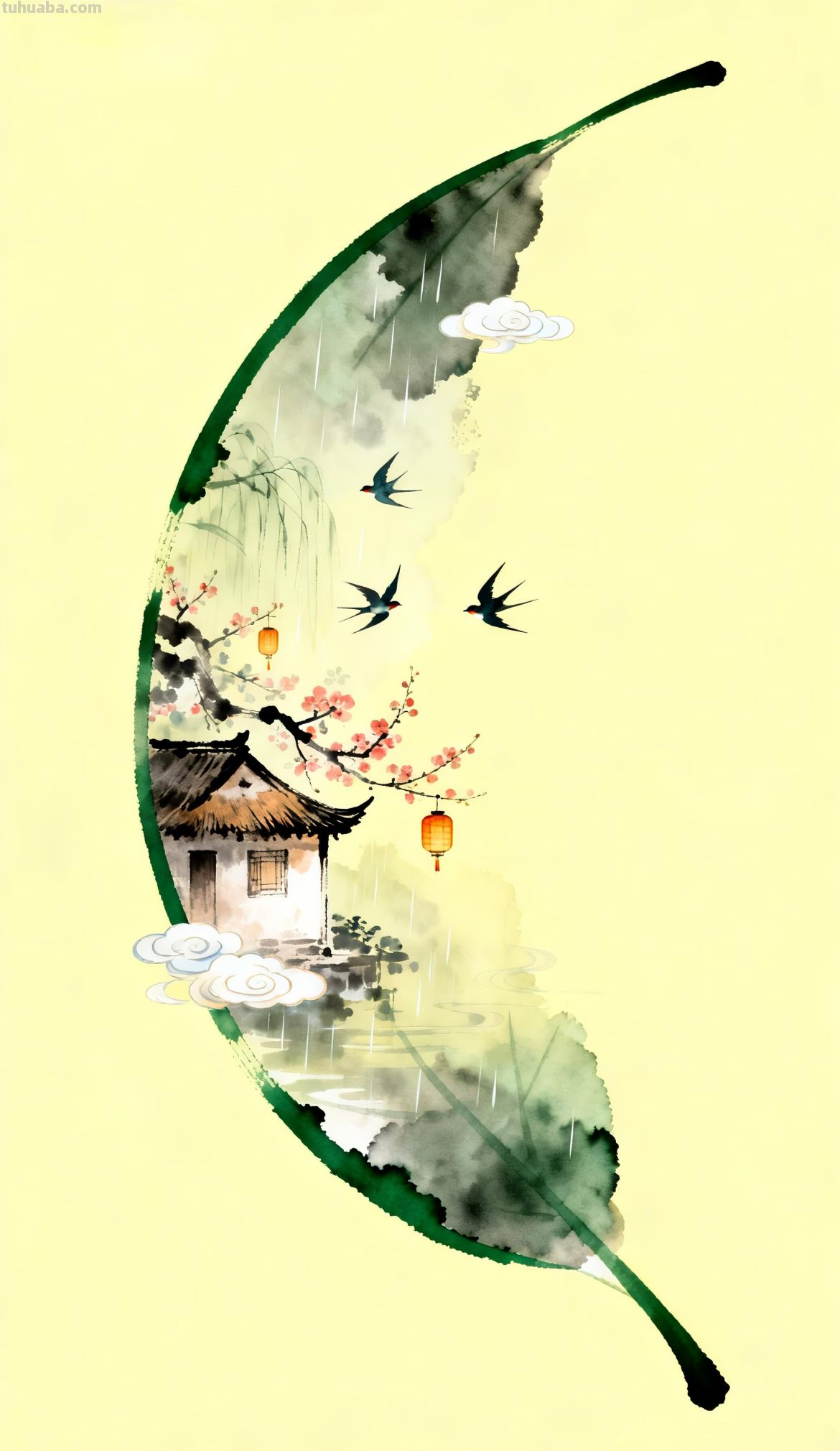 手机壁纸┋国风水彩画 - 今日头条 手机壁纸┋国风水彩画 - 图画吧TUHUABA