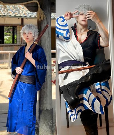 Coser一人搞定《银魂》坂田银时和坂田银子，网友：乱马 - 图画吧TUHUABA