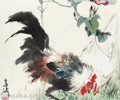 锦羽昂冠，雄风万里，十四幅王雪涛大鸡图欣赏！ - 图画吧TUHUABA