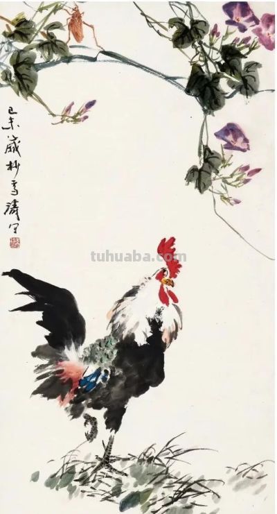 锦羽昂冠，雄风万里，十四幅王雪涛大鸡图欣赏！ - 图画吧TUHUABA