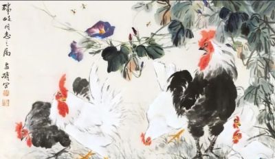 锦羽昂冠，雄风万里，十四幅王雪涛大鸡图欣赏！ - 图画吧TUHUABA