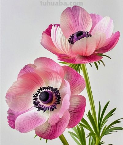 彩铅画，银莲花 - 今日头条