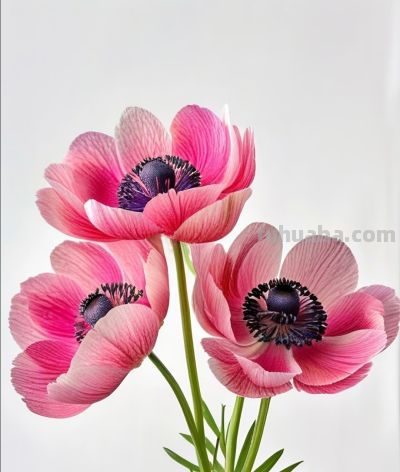 彩铅画，银莲花 - 图画吧TUHUABA