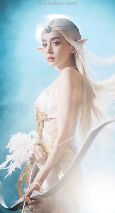 古力娜扎cos精灵女神造型！ - 图画吧TUHUABA