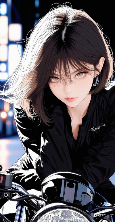酷飒氛围感动漫少女壁纸，一眼沦陷的精致画风✨ - 图画吧TUHUABA