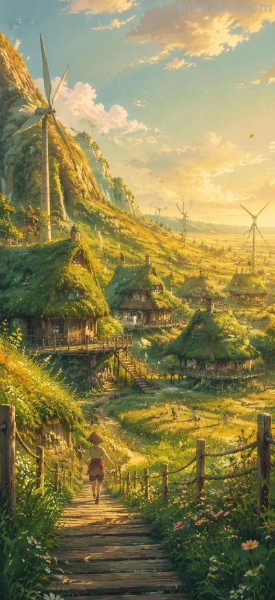 治愈动漫风壁纸合集，把童话世界装进手机🌿 - 图画吧TUHUABA