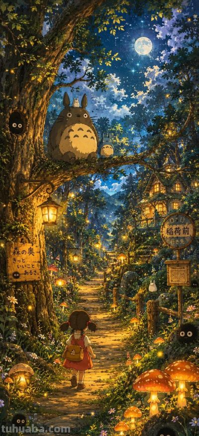 治愈动漫风壁纸合集，把童话世界装进手机🌿 - 图画吧TUHUABA