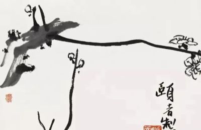 极简花鸟小品图 - 图画吧TUHUABA