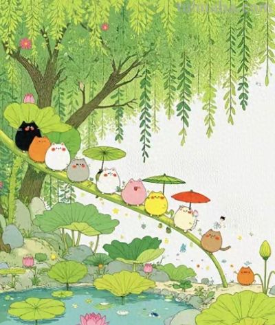 几幅治愈系漫插画，如今全部为你点亮 🌿🌧️🌸✨ - 今日头条