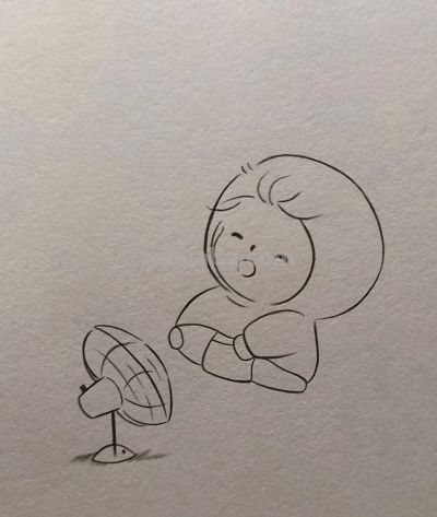 夏天的快乐 是电风扇吹来的温柔晚风丨矜朽治愈系简笔画分享 - 今日头条 夏天的快乐 是电风扇吹来的温柔晚风丨矜朽治愈系简笔画分享 - 图画吧TUHUABA